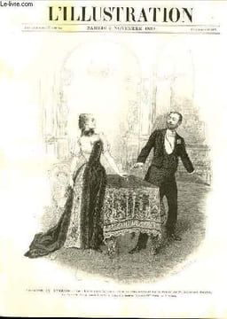 "L'ILLUSTRATION JOURNAL UNIVERSEL N° 2436 - Gravures: theatre du gymnase, la ""lutte pour la vie"", piece en cinq actes et six actes et six tableaux, ...