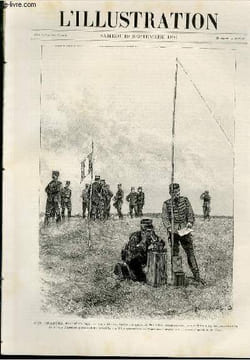 L'ILLUSTRATION JOURNAL UNIVERSEL N° 2534 - Gravures: aux grandes manoeuvres, un aide-de-camp du général Saussier téléphonant ses ordres aux ...