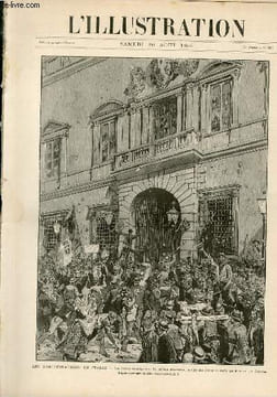 L'ILLUSTRATION JOURNAL UNIVERSEL N° 2635 - Gravures: les manifestations en Italie, la foule assiégeant le palais Farnèse, siège de l'ambassade de ...