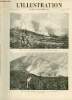 L'ILLUSTRATION JOURNAL UNIVERSEL N° 2734 - Gravures: l'éruption du Vésuve, la coulée de lave sur la route du Funiculaire par E.Tilly - les volcans ...