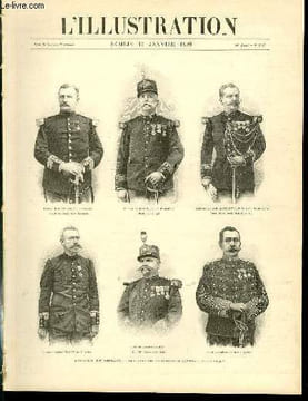 L'ILLUSTRATION JOURNAL UNIVERSEL N° 2864 - Gravures: affaire Estherhazy, les membres du Conseil de guerre (voir l'article page 51) - l'affaire ...