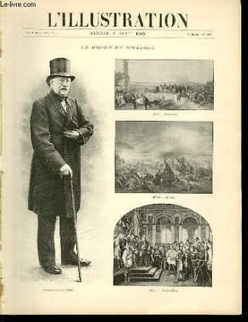 L'ILLUSTRATION JOURNAL UNIVERSEL N° 2893 - Gravures: le prince de Bismarck - attitudes diverses du prince de Bismarck recevant des délégations par ...