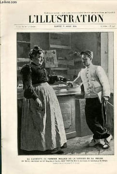 L'ILLUSTRATION JOURNAL UNIVERSEL N° 3258 - Gravures: la gagnante du premier million de la loterie de la presse (photo de M.Abeniacar) - deux oeuvres ...