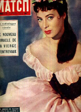 "PARIS MATCH N° 300 - les amours de Waner : Rita Gam, 25 ans, héroïne de ""Magic Fire"" - un radiologue révèle : le nouveau miracle de la vierge ...