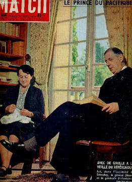 PARIS MATCH N° 494 - 27 septembre 1958 - exclusif Tahiti-nui, la fin d'Eric de Bisschop le prince du Pacifique - avec de Gaulle à la veille du ...