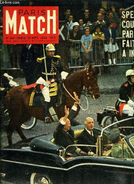 PARIS MATCH N° 544 - L'homme des cavernes devant la caméra par Bernard Giquel, Septembre : la grande rentrée de Paris, 1939-1959 20 ans après la ...