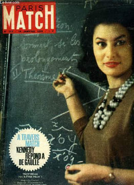PARIS MATCH N° 719 - Les grosses têtes de Washington répondent a De Gaulle : vous avez gagné, Sophia baptiste le bébé Mussolini, Il a voulu mourir ...