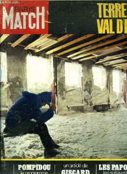 PARIS MATCH N° 1085 - La neige de la mort s'abat sur Val d'Isère, Trop facile d'accuser le Bon Dieu par Roger Mauge, Pompidou et nixon, première ...