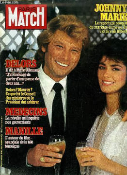 PARIS MATCH N° 1699 - L'étonnant mariage de Johnny, Johnny a dit oui et Babeth ouf ! par Virginie Merlin, Marianne Golwin, elle a refusé sa tête a ...
