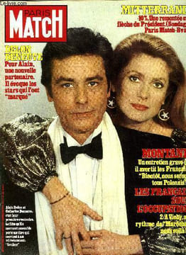 PARIS MATCH N° 1704 - Alain Delon et Catherine Deneuve : Delon parle de leur étonnant mariage cinématographique, Jean Edern Hallier doit a une mésange ...