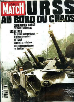 PARIS MATCH N° 2205 - Les prétoriens, l'homme du kgb retrouve son pouvoir perdu, Gorbatchev, seul contre tous, trop puissant et isolé : son sort était ...