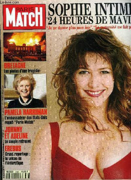 PARIS MATCH N° 2334 - Sophie Marceau en toute intimité, j'aime la sieste, chez moi dès que je peux, je m'embarque pour le rêve, Sophie : la seule ...