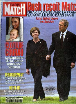 PARIS MATCH N° 2872 - Bush parle a Match, a la veille des cérémonies anniversaires du 6 juin 1944, le président des Etats Unis a reçu notre ...