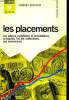 Les placements. BAUDHUIN Fernand