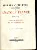 Pages d'histoire et de littérature 1. FRANCE Anatole