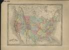Carte des Etats-Unis.. LA BRUGERE F. de / BARALLE Alphonse