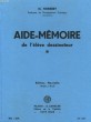 AIDE-MEMOIRE DE L'ELEVE DESSINATER. A L'USAGE DES ELEVES DES SECTIONS INDUSTRIELLES DE TOUTES LES ECOLES TECHNIQUES. M. NORBERT