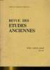 REVUE DES ETUDES ANCIENNES TOME LXXVIII - LXXIX. ANNALES DE L'UNIVERSITE DE BORDEAUX III. 1976/1977. COLLECTIF