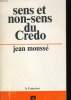 Sens et non-sens du Credo.. MOUSSE, Jean