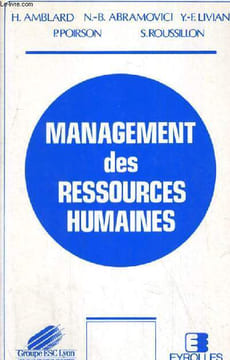 MANAGEMENT DES RESSOURCES HUMAINES TROISIEME EDITION. AMBLARD H. ABRAMOVICI N.-B LIVIAN Y.-F POIRSON P..