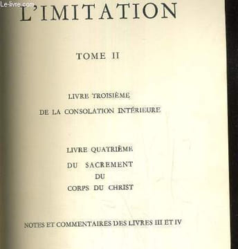 IMITATION DU CHRIST TOME 1 ET 2 AINSI QUE SUITE DES ILLUSTRATIONS. COLLECTIF