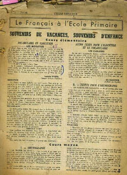 LE FRANCAIS A L'ECOLE PRIMAIRE-VACANCES ET RENTREE SCOLAIRE-NUMERO 39. COLLECTIF