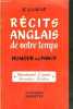 RECITS ANGLAIS DE NOTRE TEMPS - JUMOUR AND FANCY - BACCALAUREAT 2e PARTIE - GRANDES ECOLES. LAMAR R.