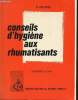 Conseils d'hygi&egrave;ne aux rhumatisants.. H. Picard