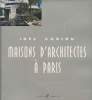 Maisons d'architectes à Paris volume VI. Cariou Joël