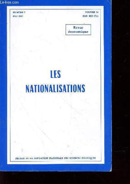 Revue économique n°3 Mai 1983 - Volume 34 : Les Nationalisations. Sommaire: L'importance des entreprises publiques dans l'économie française et ...