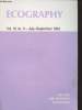 Ecography Vol. 16 n°3 July-September 1993 : Pattern and diversity in ecology. Sommaire : Accumulation and relase of organic matter in ombrotrophic bog ...
