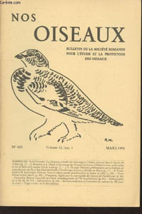 Nos Oiseaux N°431 Volume 42 fasc.1 Mars 1993. Sommaire : La situation actuellee des héronnières dans le bassin du Léman - L'hivernage du Grand Cormoran dans le Val de l'Allier et le moyen Val de Loire - etc.