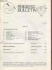 The Ringers Bulletin Vol.4 n°7 July 1975. Sommaire : Analyse your wrens - Notes on staying at an observatory - Scottish Conference of ringers - County ...