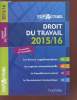 "Droit du Travail 2015/16 (Collection : ""Top' Actuel"")". Lopes Dos Santos Susana