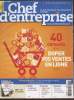 Chef d'Entreprise n°83 Novembre 2013 - Le kit pratique du dirigeant de PME : 40 conseils pour doper vos ventes en ligne. Sommaire : Pour éviter les ...