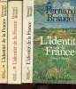 L'identité de la France Tomes 1 - 2 et 3 (en trois volumes) : Espace et Histoire - Les Hommes et les Choses -. Braudel Fernand