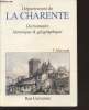 Département de la Charente : Dictionnaire historique et géographique. Marvaud F.