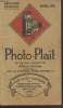 Catalogue général Photo-Plait - Mars 1925 : La plus importante maison française d'appareils, de fournitures et travaux pour amateurs.. Collectif