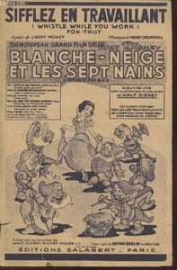 Partition / Fox-trot chanté : Sifflez en travaillant - Whistle while you work - Blanche-Neige et les sept nains