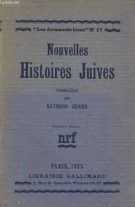 "Nouvelles histoires Juives (Collection : ""Les documents bleus"" n°17)"