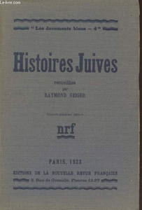 "Histoires Juives (Collection : ""Les documents bleus"" n°4)"