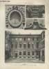 "Hôtel Suchet : Chapiteau et motifs sculptés décorant les façades - Elévation sur le jardin - Planche n°12 en noir et blanc extraite de l'ouvrage ...