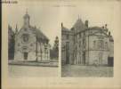 "Chapelle Gothique dans le parc de la Malmaison - Aile droite Planche n°8-9 en noir et blanc extraite de l'ouvrage ""Le Château La Malmaison : ...