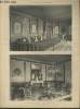 "Salle à manger, Grand salon, ensemble - Planche n°12-13 en noir et blanc extraite de l'ouvrage ""Le Château La Malmaison : Décorations intérieures, ...