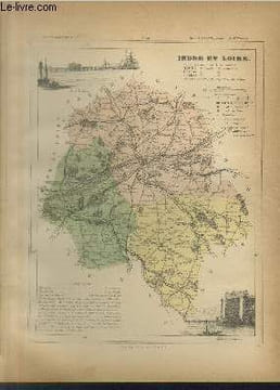 Carte du département d'Indre et Loire. De La Brugère F.