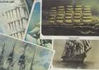 Lot de 25 planches illustr&eacute;es en couleurs de grands voiliers : Red Jacket - Athene - The Race Horse - Christianhavn - Peter Rickmers - Flyng cloud - ...