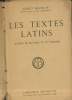 Les textes latins : Classes de seconde et de première. Bazouin Albert