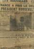 Les Nouvelles du Matin n°63 Samedi 14 avril 1945 : La France a pris le deuil du Président Roosevelt - Aujourd'hui sera en France journée de deuil ...