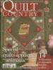 "Quilt Country n°3 Novembre-Décembre 2008 : Spécail quilts appliqués ""animaux"". Sommaire : Bunny love - Le joyeux monde de Noël - La marche des ...