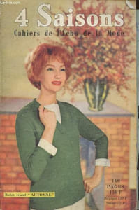 "4 Saisons - Cahiers de l'Echo de la Mode Automne 1958. Sommaire : Notre tricot ""automne"" - Tout savoir sur les fourures - Que nous réserve le prêt à porter ? - Couleur et maquillage - Alphabet pratique du plastique - Repeignez les jouets de vos enfants..."